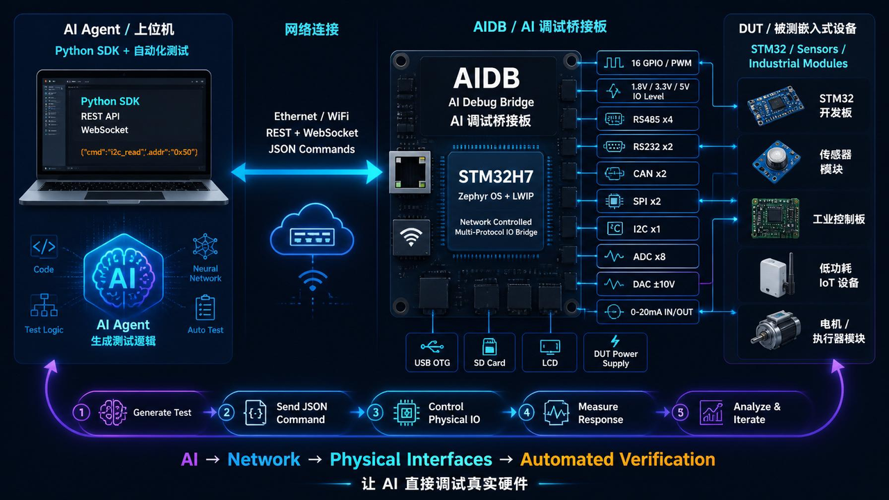 AI自动研发测试桥接系统连接示意图